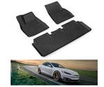 Floor Mats Front & 2nd Row For 2012-2020 Tesla Model S All Weather Protector Tpe. Fixed Price $62.95.
