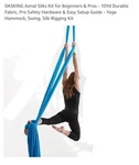 Dasking Aerial Silks Kit For Beginners And Pros -10yd Durable Fabric, Never Used. Fixed Price $84.99.