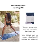 Anthropologie Live Mindfully Travel Yoga Mat Fitness Blue 24x68 New In Packaging. Fixed Price $17.28.