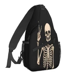 Famame Rock Funny Skull Sling Backpack Chest Bag Crossbody Shoulder Gym C.... Fixed Price $31.67.