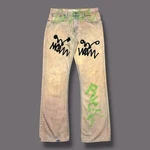 Asspizza Jeans 2018 Nyc Pop Up F Life Screenprint Hand Painted 32x34 Dyed. Fixed Price $237.00.