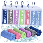 Pleneal Cooling Towels - 6 Pack Light Blue/purple/dark Blue/pink/green/grey. Fixed Price $21.19.