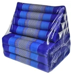 Triangular Pillow Thai Kapok Cushion Organic Blue Yoga Meditation Handmade 3 Fol. Fixed Price $330.08.