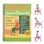 Chair Yoga For Seniors Over 60 Book & Chart, Gentle 8.5x11 Inches, Navy Blue. Fixed Price $11.85.