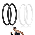 Lyreh 4 Pcs Patellar Tendon Support Strap, Silicone Medium, Black + White. Fixed Price $9.62.