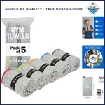 Super Absorbent Microfiber Gym Towels Set Of 5, Fast Drying For Yoga & Travel. Fixed Price $47.98.