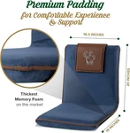 Adjustable Japanese Floor Chair With Back Support For Adults Blue / Brown. Fixed Price $49.75.
