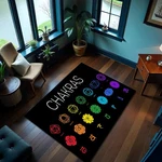 Colorful 7 Chakras Rug Meditation Spiritual Symbol Floor Carpet Yoga Mat. Fixed Price $366.40.