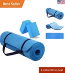 1/2" Extra Thick High-density Yoga Mat With Carry Strap Non Slip, Anti Tear. Fixed Price $48.99.