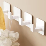 Gwaazxgz Square Self Adhesive Towel Hooks - 4 Pack Matte White Pack,. Fixed Price $21.91.