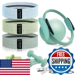 Himesporner Pilates Equipment Kit For Home Workout Ring And Ball Set. Fixed Price $53.75.