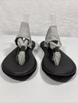 Sanuk Yoga Sling 2 Sandals Women's Sz8 Gray Thong Flip Flop Comfort See Descr. Fixed Price $14.88.