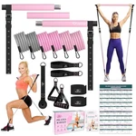 Cofof Pilates Bar Kit With Resistance Bands Yoga Home Workout. Fixed Price $42.26.