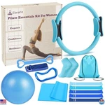 Ultimate Women's Pilates Kit - Magic Circle, Toning Ball & 5 Resistance Bands. Fixed Price $73.48.