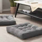 Meditation Floor Pillow Set Of 2, Square Large 2 Pack, Grey Pack. Fixed Price $78.32.