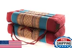 Zafuko Large Foldable Cushion Burgundy Blue Organic Kapok Filling Meditation Yog. Fixed Price $102.57.