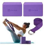 Yoga Block 2 Pack Deep Purple 9"w X 6"h 4"d4 D Gaiam Essentials Strap. Fixed Price $35.99.