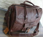 Men's Women's Handmade Triangle Leather Duffle Travel Weekend Gym Bag. Fixed Price $64.80.