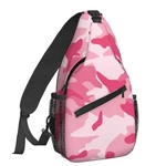 Famame Abstract Camouflage Pink Sling Backpack Chest Bag Crossbody Shoulder B.... Fixed Price $30.46.