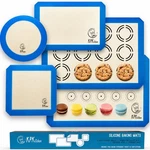 Silicone Baking Mat Set Of 5-2 Half Sheets (macaron & Cookie Circle On Mat) +.... Fixed Price $41.69.