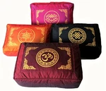 Meditation Cushion Rectangular High Seat Zafu Pillow Dharma Key Design 18x12x8"h. Fixed Price $139.00.