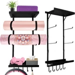 Ainafix Yoga Mat Holder Wall Mount, Mats Rack With Double Floating Shelves,. Fixed Price $50.27.