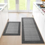 Steprite Kitchen Mats For Floor Non-slip Rugs Set 2 20x32 20x47 Grey. Fixed Price $54.01.