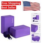 Yoga Essentials: Lightweight 2 Block Set & 8ft Strap For All Fitness Levels. Fixed Price $27.89.