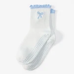 Jeyiour Women Cute Pilates Socks Bow Nonslip Ruffle Yoga One Size, Blue. Fixed Price $16.64.