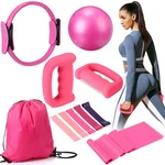 Poen 10 Pcs Pilates Ring Set Include 2.2lb *2 Dumbbells 10" Yoga Pink. Fixed Price $29.07.