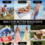 Antfuny Xl Beach Towels 2pk Quick Dry Sand Free Absorbent Pool Blanket. Fixed Price $52.99.