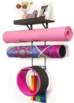 Bikoney Yoga Mat Holder Wall Mount: Storage For Mats, Foam Rollers, Bands, Towel. Fixed Price $40.48.