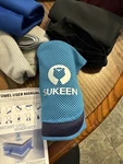 Sukeen Cooling Towel 11 X 40 4-pack Dark Blue-light Blue-gray-black. Fixed Price $9.99.