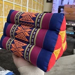 Triangle Thai Pattern Pillow Kapok Firm Cushion Yoga. Fixed Price $32.90.
