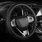 Yytqp Car Steering Wheel Cover, 14.5-15 Inch Microfiber 1 Pc, Black. Fixed Price $9.99.