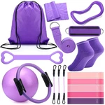 Pilates Ring Circle Set 18 Pcs Exercise Equipment For Workouts Stretc.... Fixed Price $45.99.