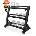 Zlinke 3-tier Dumbbell Rack Multilevel Weight Storage 37 Inch, Black. Fixed Price $144.98.
