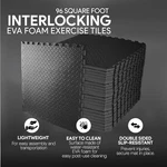 Balancefrom Puzzle Exercise Mat With Eva Foam Interlocking Tiles - Black. Fixed Price $92.39.