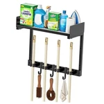Hufand Broom Holder Wall Mount, 15" Large Mop And Organizer Small. Fixed Price $51.48.