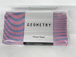 Geometry Fitness Towel 16x30 Pink Blue Wavy Stripe Recycled Gym Yoga Workout New. Fixed Price $12.76.