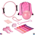 Swan 13-piece Pilates Ring Kit For Women Includes Ball, Bands & Accessories. Fixed Price $61.11.