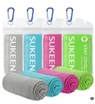 Sukeen 4 Pack Cooling Towel (40"x12"), Ice Towel, Soft Assorted Colors. Fixed Price $12.00.