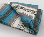 #11 Turquoise Mexican Falsa Blanket Great Beach Picnic Yoga Open Road Bed Throw. Fixed Price $15.99.