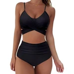 Women's High Waisted Bikini Sets Sporty Two Piece Swimsuits Color Block Cheeky H. Fixed Price $34.99.