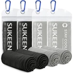 Sukeen Cooling Towel For Neck And Face 40" X 12", Black/black/grey/grey. Fixed Price $30.27.