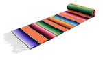 Traditional Mexican Blanket Striped Orange Multi Color Serape Baja Xl. Fixed Price $22.91.