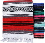 Lot Of 5 Mexican Falsa Blankets, Random Color Assortment By El Paso Designs. Fixed Price $59.99.