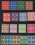 Gb 1960 Wildings Phosphor Set In Blocks Of 4 U/m Mnh Sg 610 - 618a Cat 42+. Fixed Price $33.62.