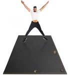 Gxmmat Large Exercise Mat 6'x4'/6'x5'/6'x6'(7mm), Thick 6*4 Ft, Black Real. Fixed Price $121.90.