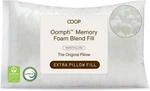 Extra Oomph Fill, Cross-cut Memory Foam, Medium Density Pillow Fill. Fixed Price $37.99.